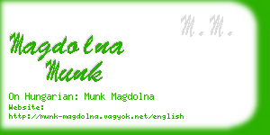 magdolna munk business card